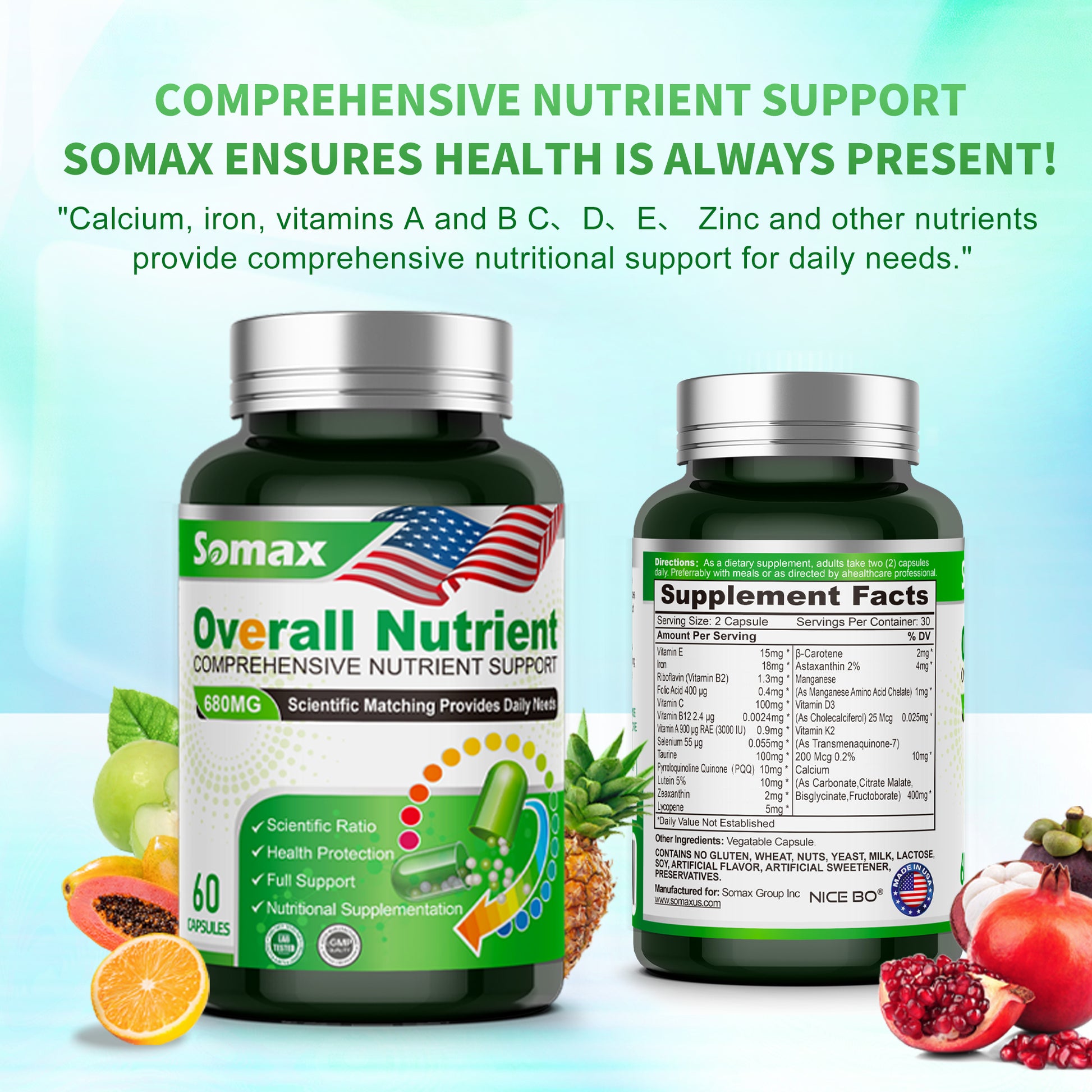 Somax Overall Nutrient Somax综合营养素680mg产品