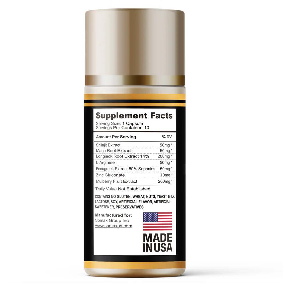 Somax男士活力胶囊东革阿里成分 - Longjack Root Extract