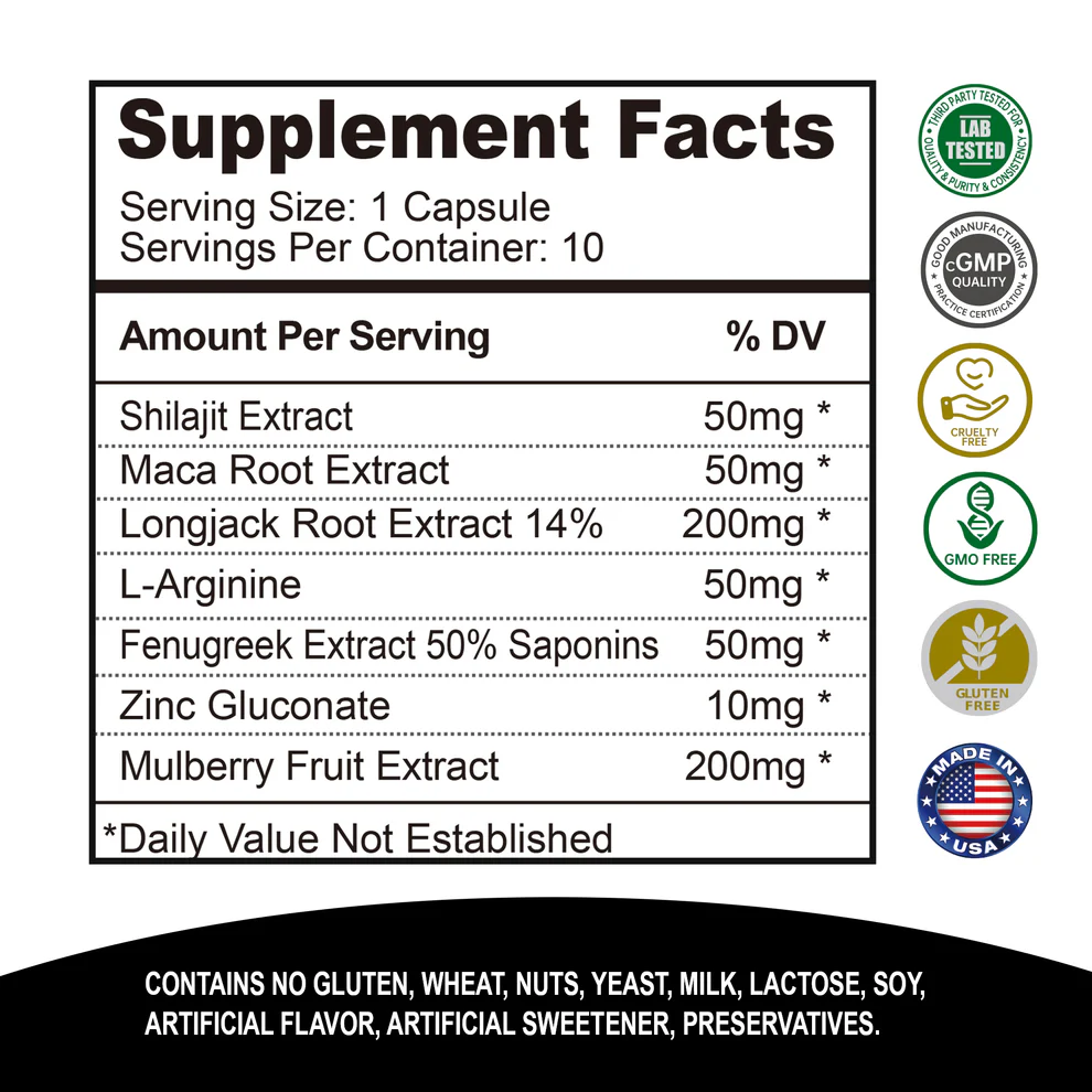 Somax男士活力胶囊活力支持标识 - Male Vitality Support